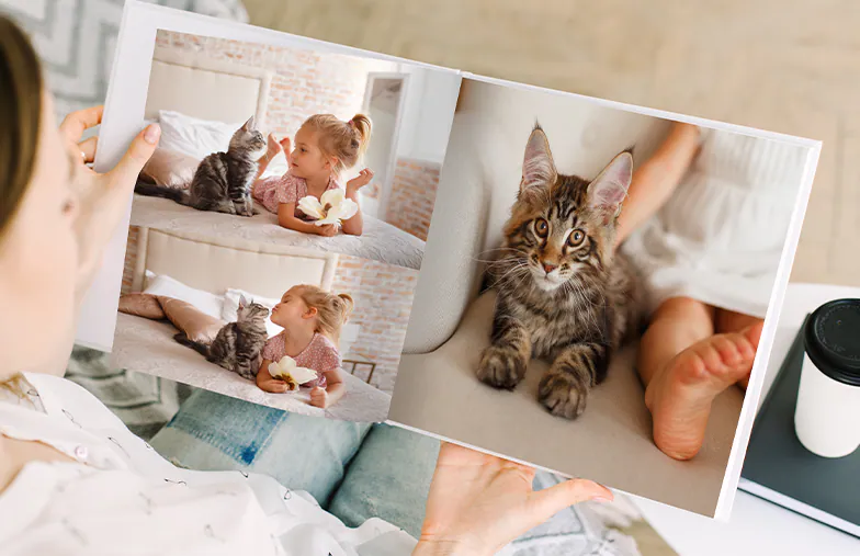 Persoonlijk fotoalbum met schattige kittens en kinderen, een unieke herinnering vol liefde!